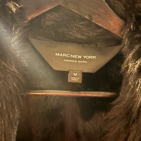 Black Faux Fur Shearling Suede Penny Lane 90s Glam Goth Coat Charlotte Simone - Picture 5 of 8